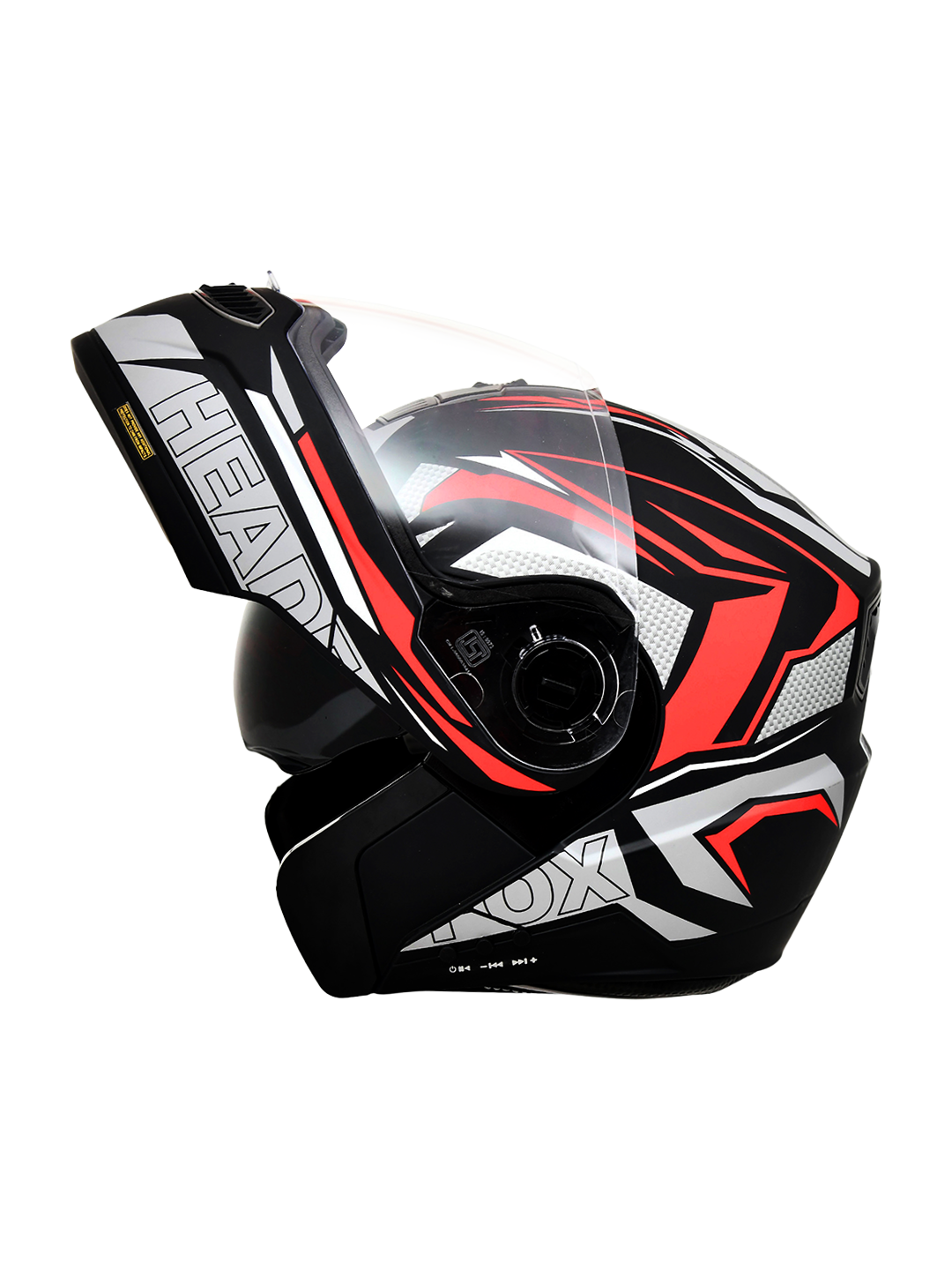 N2 FLASH Air METRO Smart Bluetooth Flip-Up Double Visor Helmet Matte Red