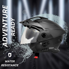 AVA N2 Smart Bluetooth Bike Helmet with Calls, Music & Voice Assist Black