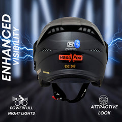 AVA N2 Smart Bluetooth Bike Helmet with Calls, Music & Voice Assist Black