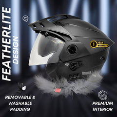 AVA N2 Smart Bluetooth Bike Helmet with Calls, Music & Voice Assist Black