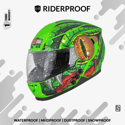H4 Air Mamba Green Smart Bluetooth Full-face Double Visor Helmet