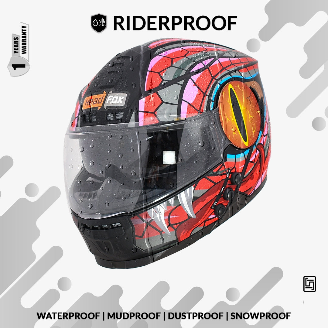 H4 Air Mamba Red Smart Bluetooth Full-face Double Visor Helmet