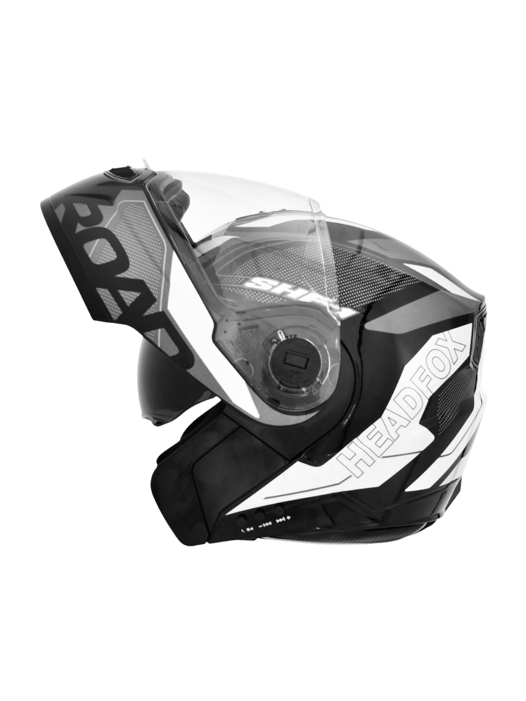 N2 Air Road Smart Bluetooth Flip-up Double Visor Helmet Glossy Grey