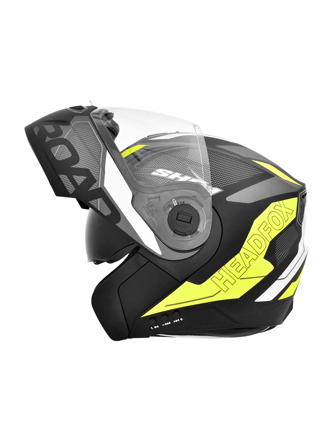 N2 Air Road Matt Yellow Smart Bluetooth Flip-up Double Visor Helmet