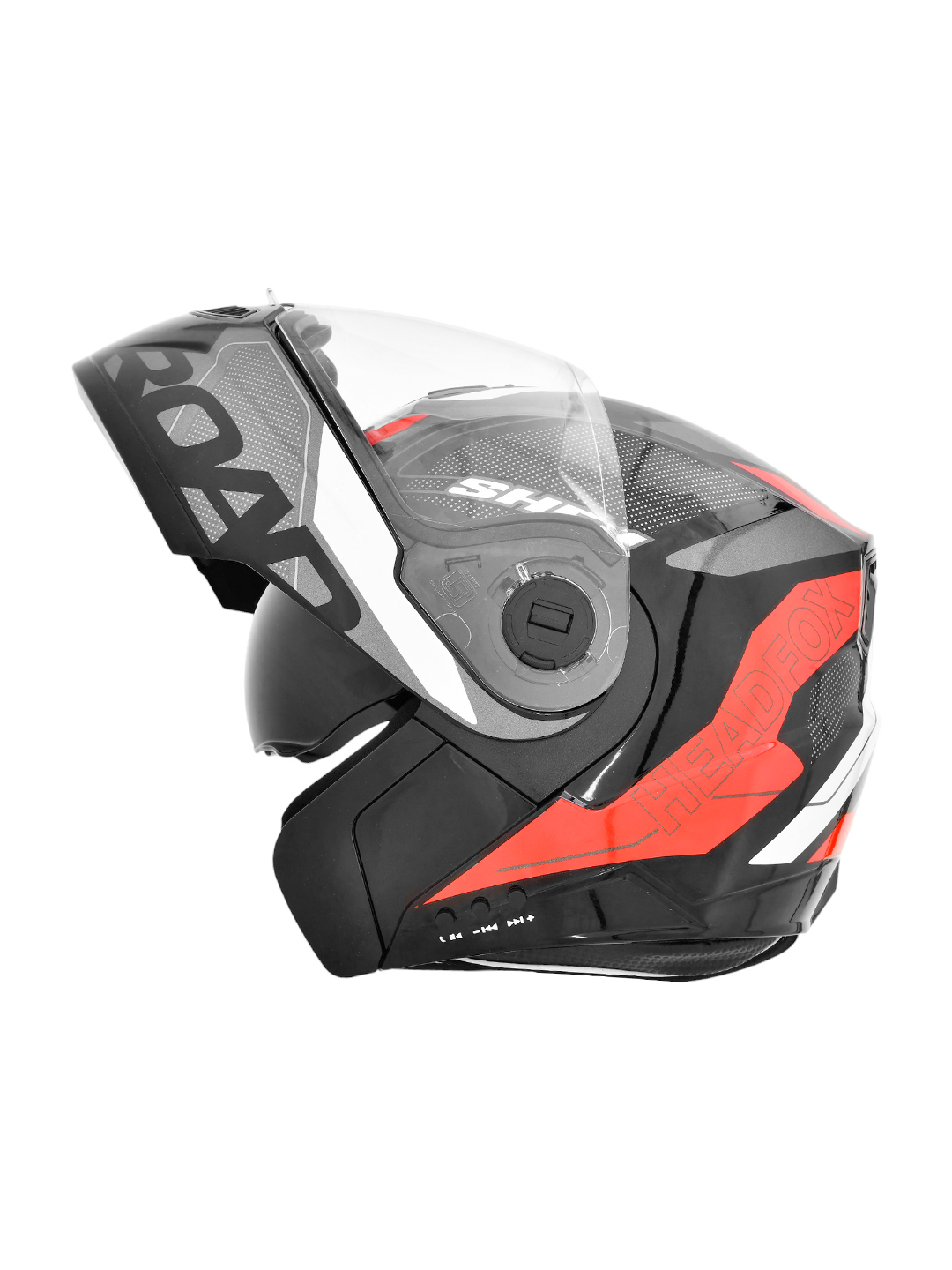 N2 Air Road Glossy Red Smart Bluetooth Flip-up Double Visor Helmet