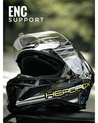 HEADFOX N2 Flash Shady Smart Bluetooth Full Face Helmet for Man & Women for Sports Bike with Aircraft Light, Noise Cancellation, Voice Assistance & GPS