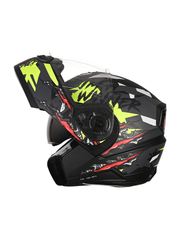 N2 Air Winner Matt Yellow Smart Bluetooth Flip-up Double Visor Helmet