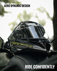 HEADFOX N2 Flash Shady Smart Bluetooth Full Face Helmet for Man & Women for Sports Bike with Aircraft Light, Noise Cancellation, Voice Assistance & GPS