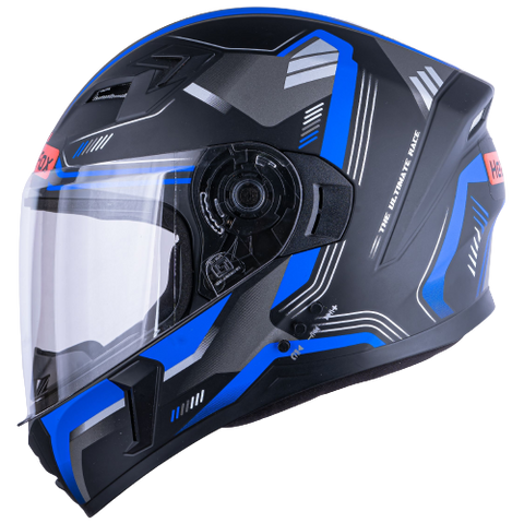 N2 Raptor Ultimate Blue Smart Bluetooth Full-Face Single Visor Helmet