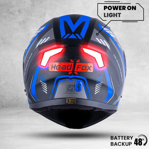 N2 Raptor Ultimate Blue Smart Bluetooth Full-Face Single Visor Helmet